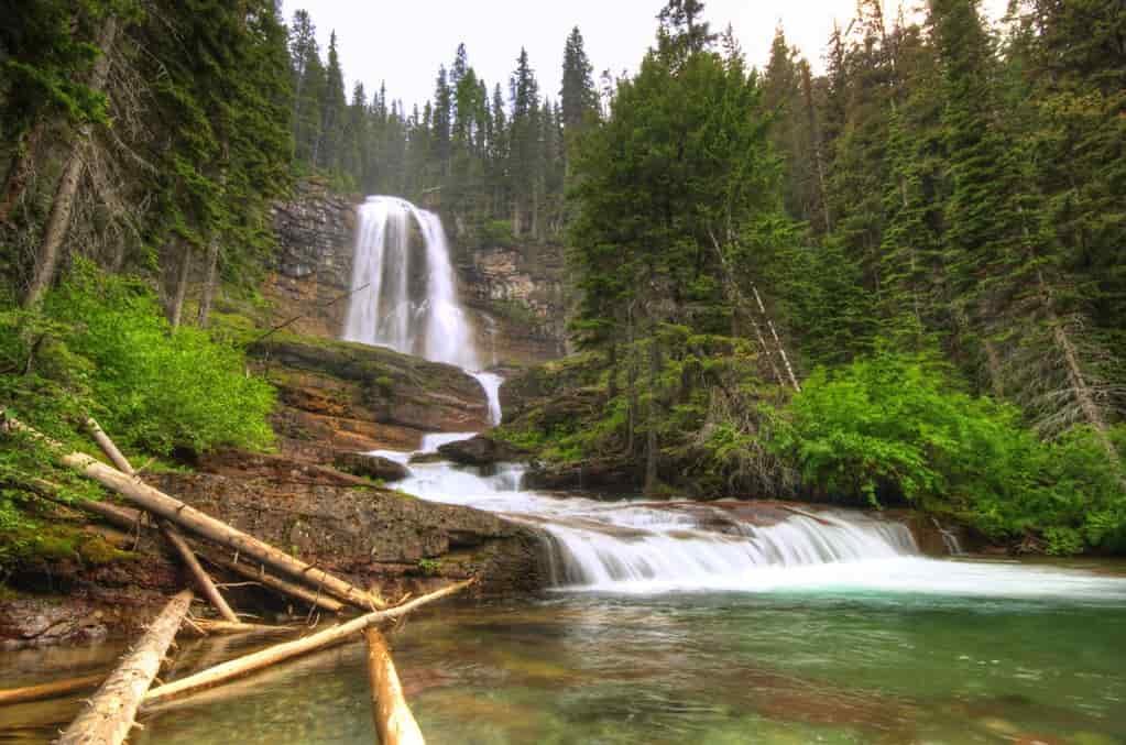 Waterfalls in Glacier National Park, Virginia Falls